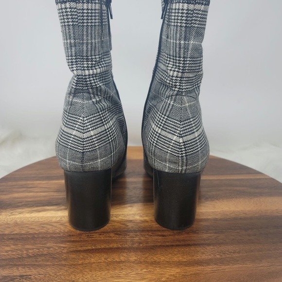 Jeffery Campbell Gray/Black Plaid Sport Boot Heel 3" Women 11 - Picture 3 of 11